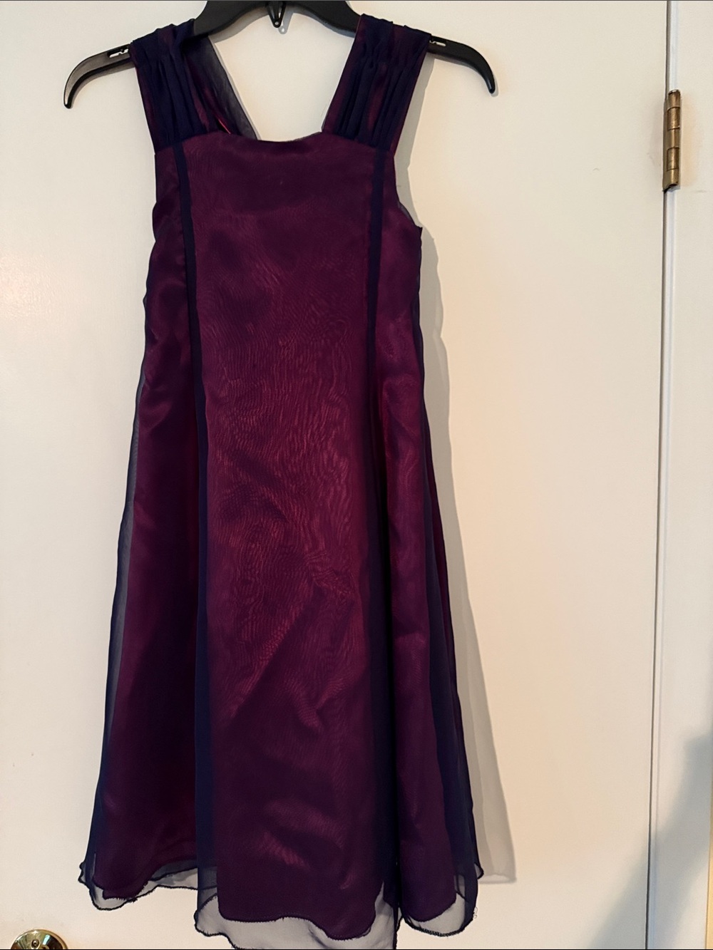 Girls Dark Purple Sleeveless Formal Dress